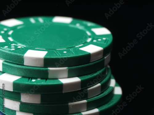 green poker chips