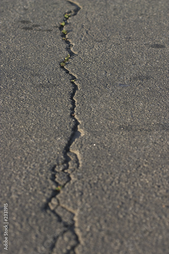 asphalt with crack