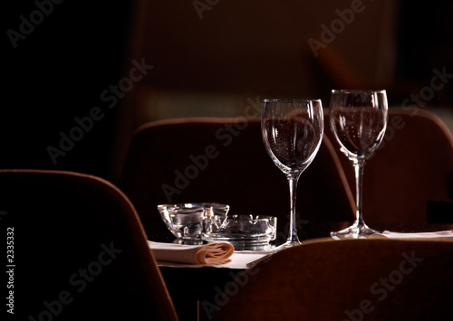 table and glass