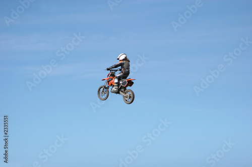 motorcycle flying in the air