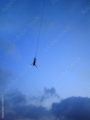 Canvas bungee jumping at dusk