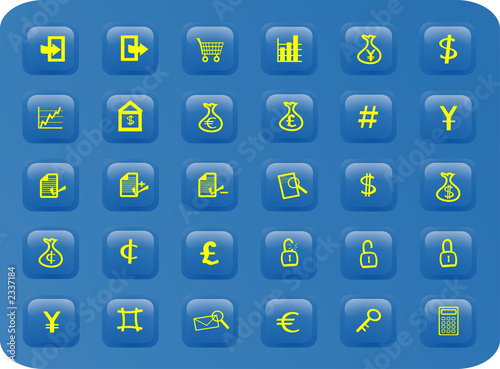business and finance web buttons