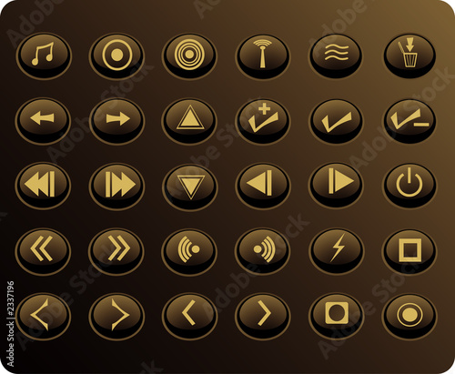 gold media web buttons