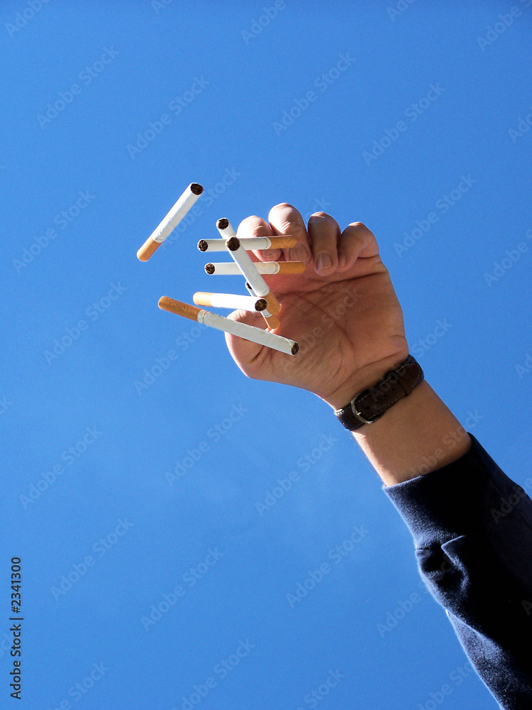 throwing cigarettes away Stock Photo Adobe Stock