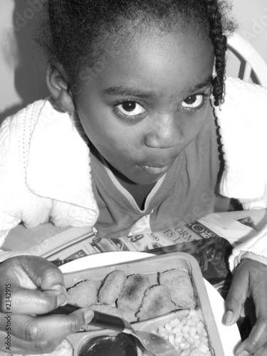 gurl eating cereal photo