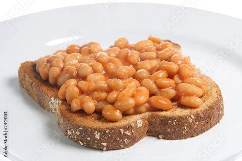 Tableau sur toile baked beans on toast