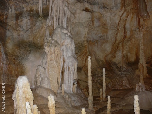 Canvas Print stalactite and stalagmite,