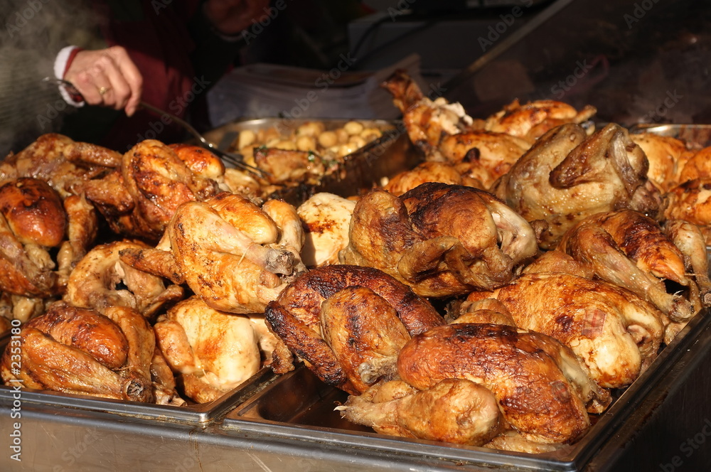 grilled chickens.