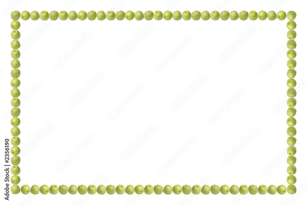 Fototapeta premium rahmen grüne äpfel