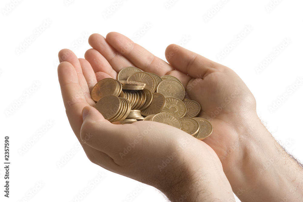 Fototapeta premium person holding money