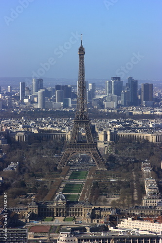 the eiffel tower  aerial view  paris  france