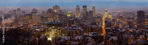 montreal at dusk from mont royal