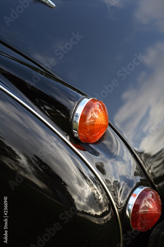 abstract detail of classic british car trunk