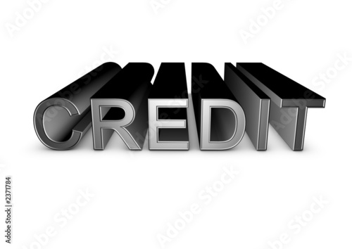 credit 3d sign photo