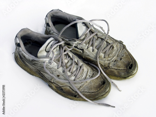pair of worn sneakers