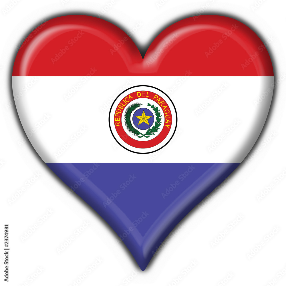 Fototapeta premium bottone bandiera paraguay button flag