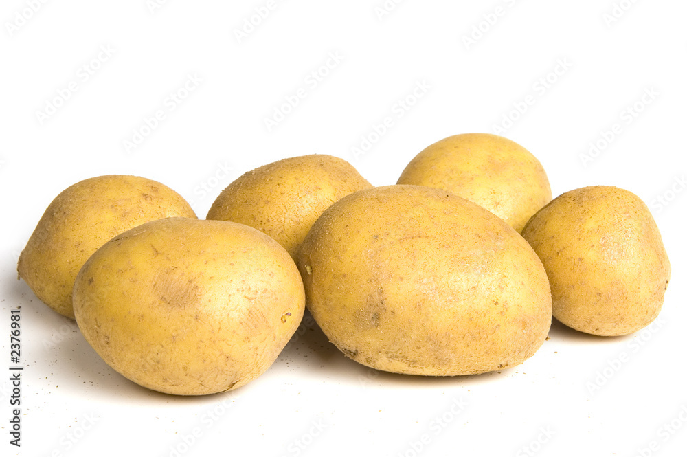 pile of potatoes isolated on white pile of potatoes isolated on white
