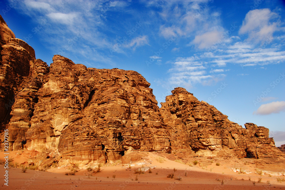 wadi rum desert landscape, jordan
