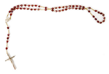 rosary beads isolated on white