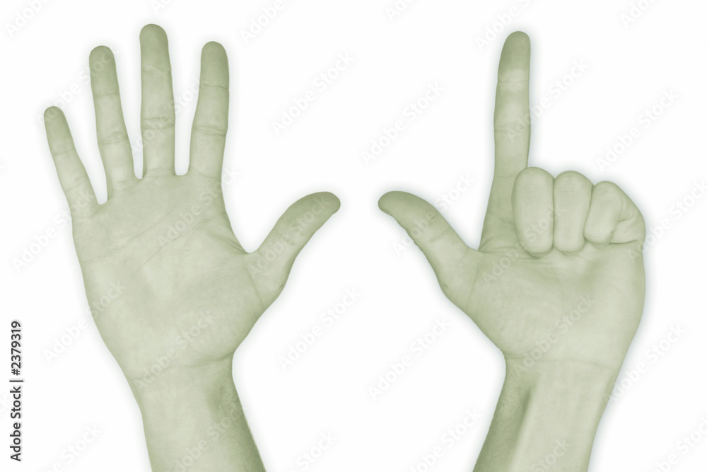 hand nr. 7 - in green