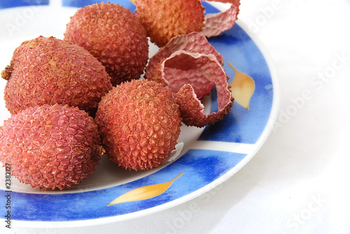 lychees on a plate