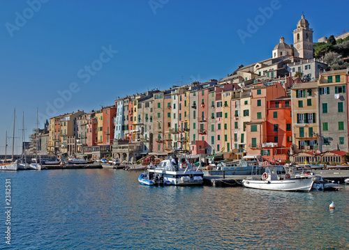 colorful italian town on a seaside