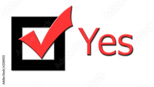Картината върху платно vote yes