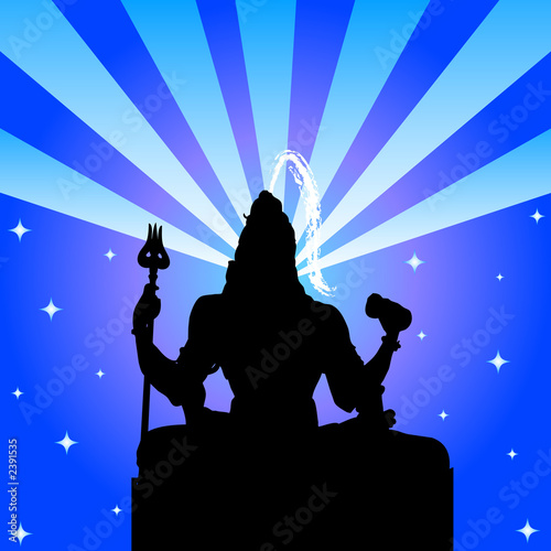 illustration of indian god shiva photo