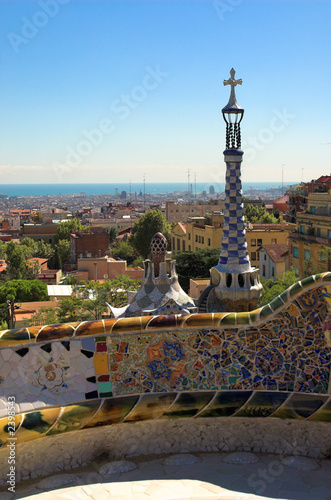 spice-cake houses in park guell by antoni gaudi