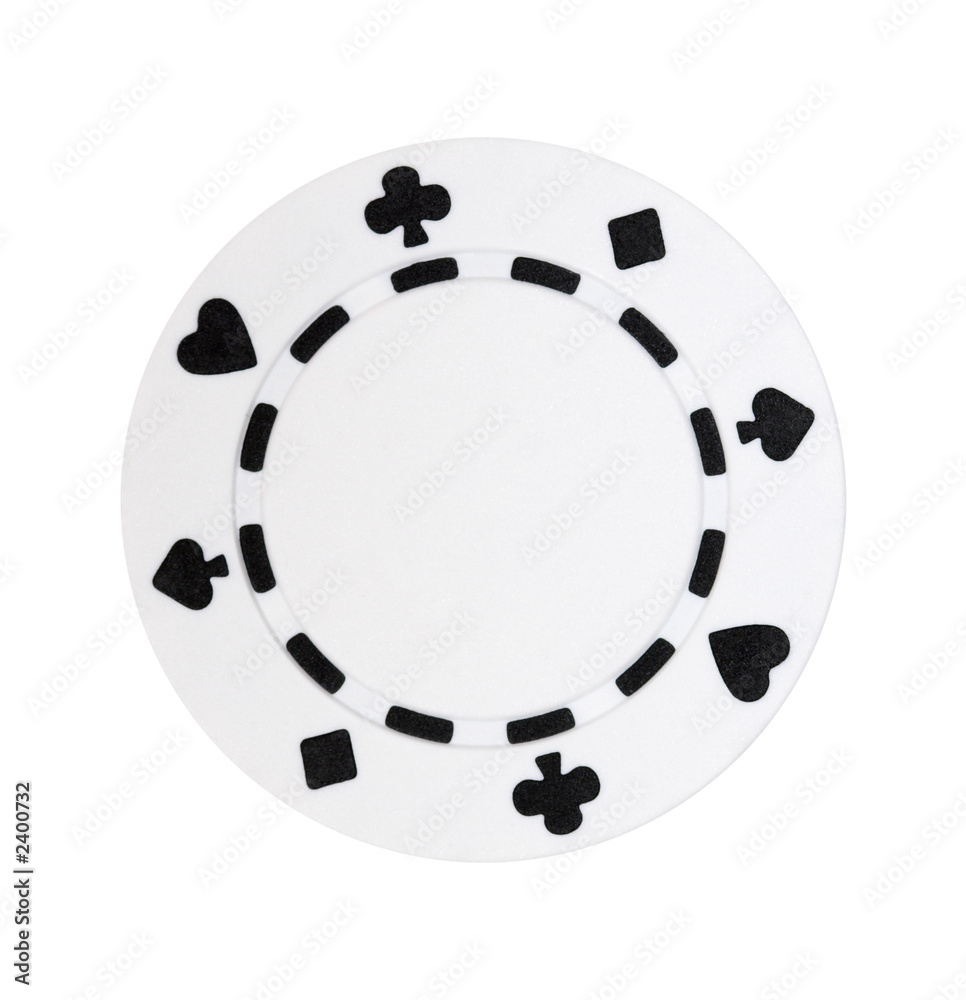 white poker chip white poker chip