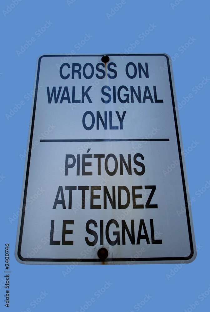 cross on walk signal only
