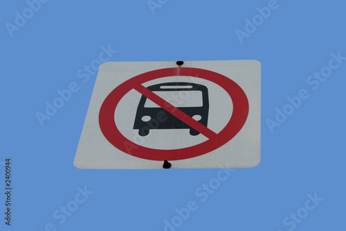bus prohibited sign