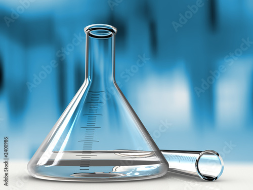 Tableau sur toile analysis alembic and test tube