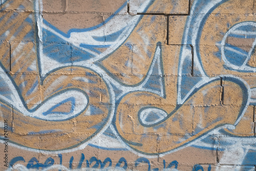 graffiti on cinderblock wall