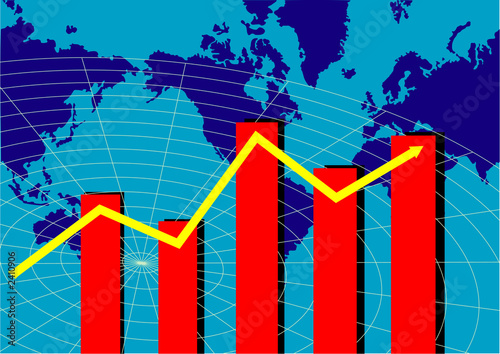 graph with world map
