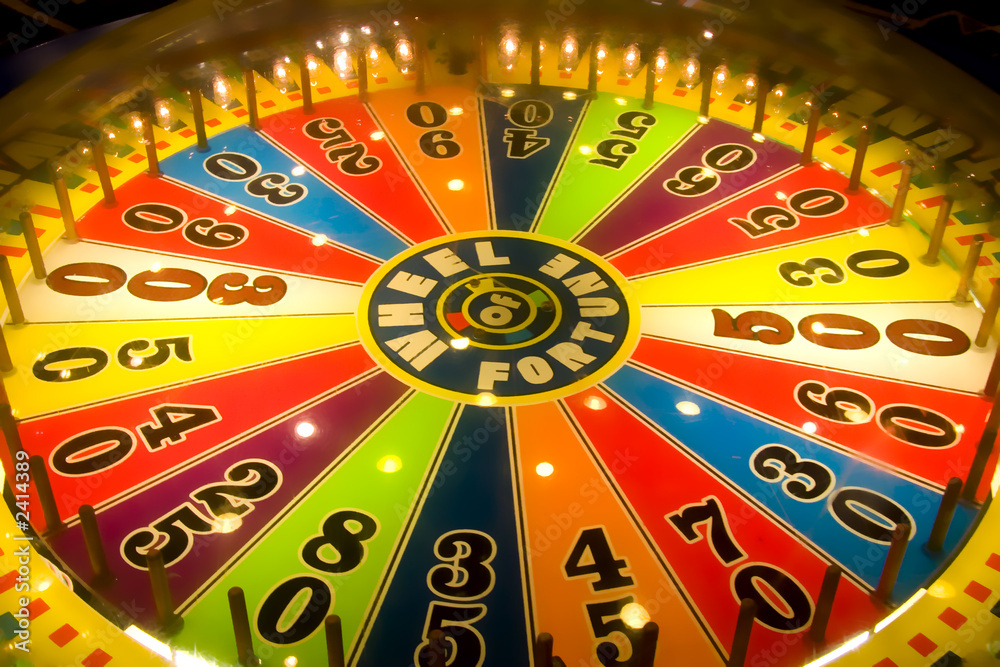 Obraz premium wheel of fortune, spin and win numbers game