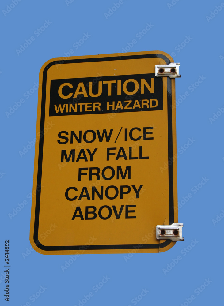 danger snow may fall from roof