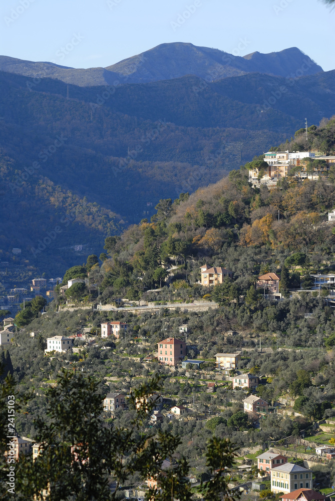 landscape in liguria