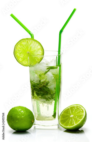mojito cocktail isolated on white background #2415764