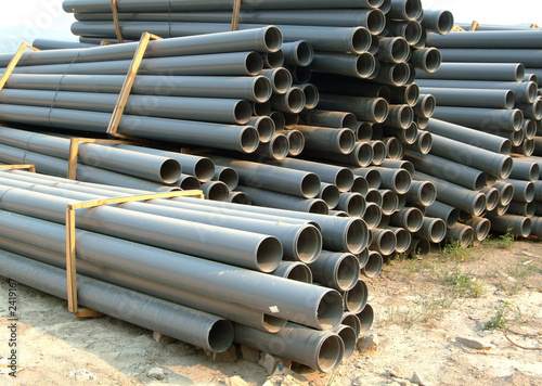 gray pvc pipes