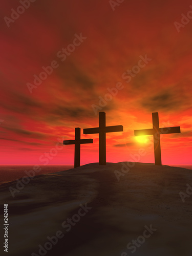 three crosses vertical