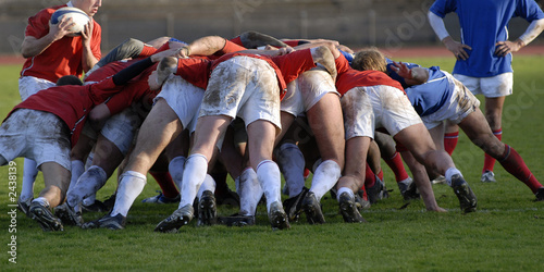 melee de rugby panoramique