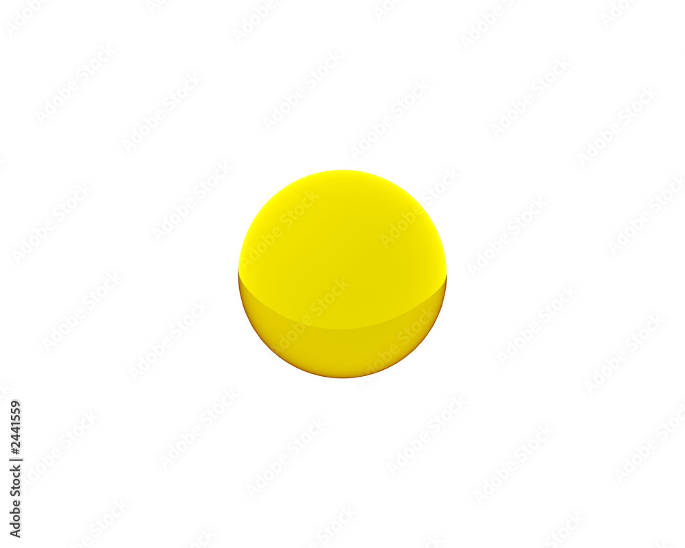 3d yellow ball