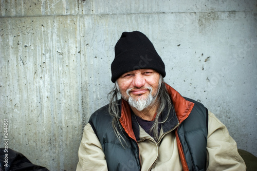 homeless man photo