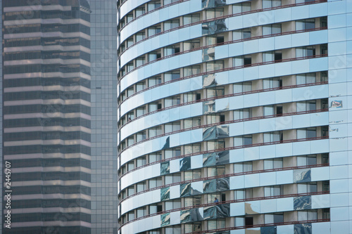 glass downtown buildings photo