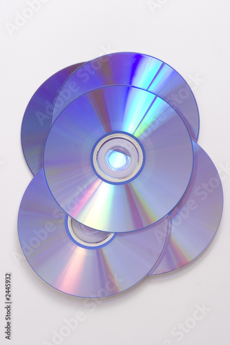 close-up of cds on white background