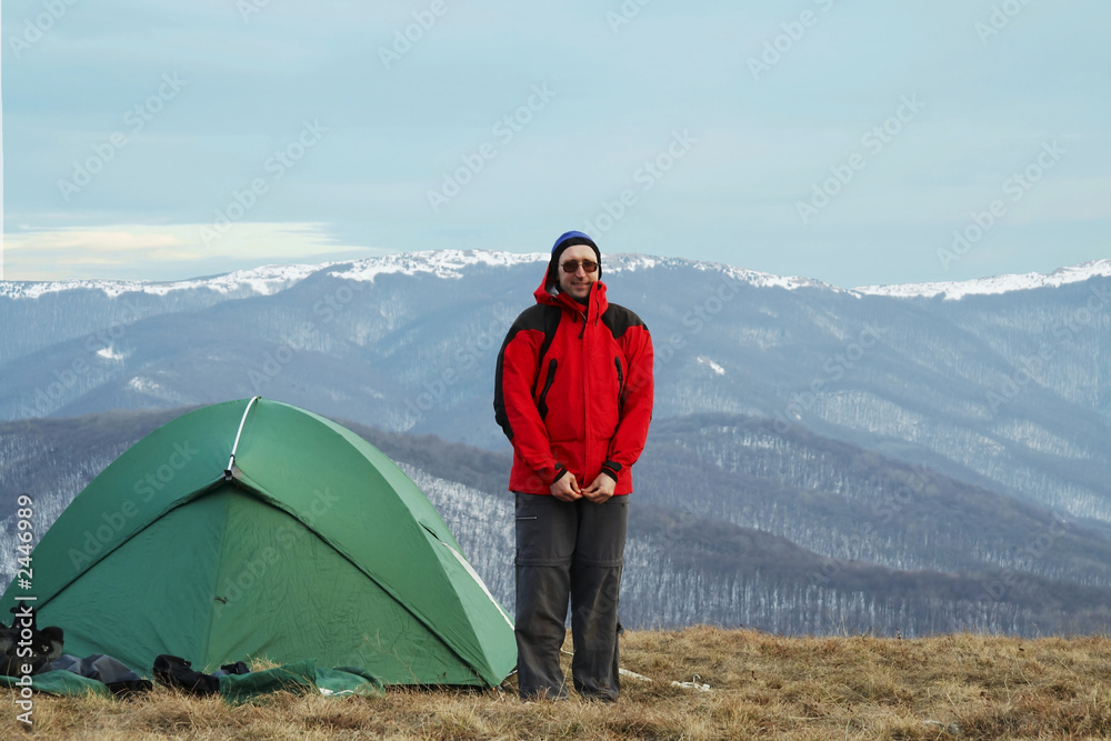 Fototapeta premium camp in mountain