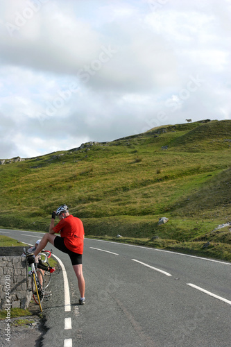 cyclist resting