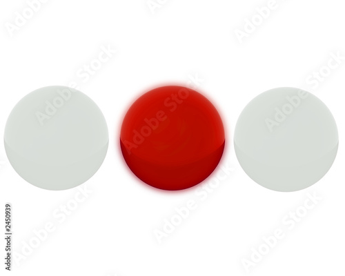 3d ball red
