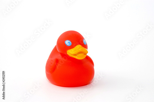 red valentine bath duck photo